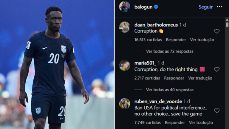 Perfil de Balogun é invadido por torcedores rivais com críticas por anulação de cartão após pedido de Trump: ‘Corrupção’ perfil-de-balogun-e-invadido-por-torcedores-rivais-com-criticas-por-anulacao-de-cartao-apos-pedido-de-trump:-‘corrupcao’