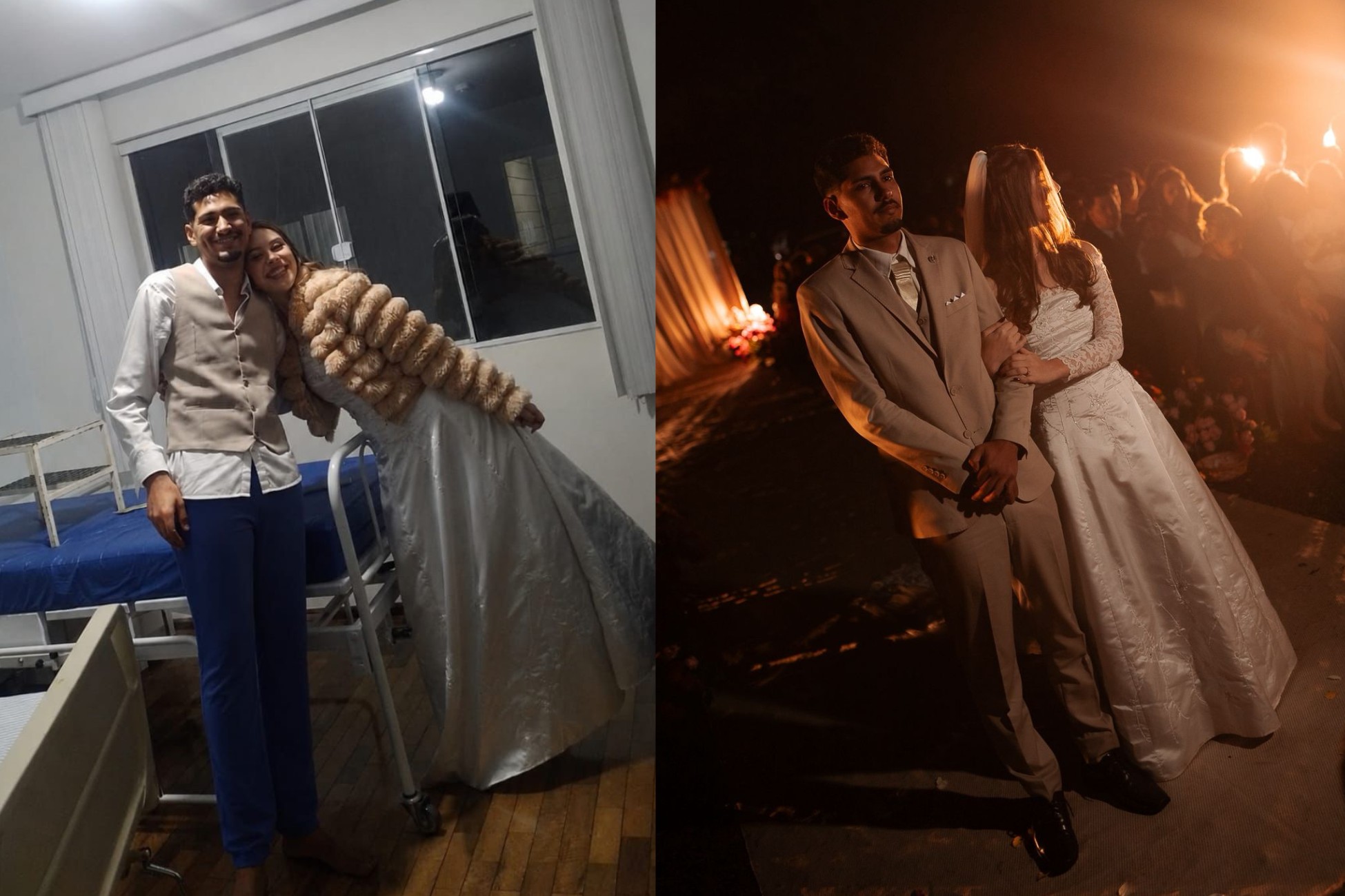 Noivo sofre acidente a caminho do casamento, sobrevive e cerimônia que seria ao pôr do sol acaba iluminada por faróis de carros dos convidados noivo-sofre-acidente-a-caminho-do-casamento,-sobrevive-e-cerimonia-que-seria-ao-por-do-sol-acaba-iluminada-por-farois-de-carros-dos-convidados
