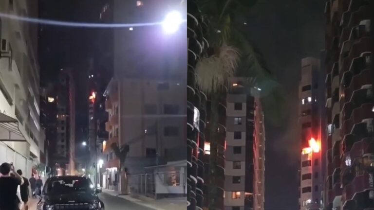 Prédio é evacuado no Centro de Balneário Camboriú após incêndio em apartamento predio-e-evacuado-no-centro-de-balneario-camboriu-apos-incendio-em-apartamento