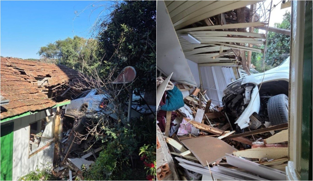 Caminhonete invade e destrói parte de casa em SC após motorista sofrer mal súbito e perder controle caminhonete-invade-e-destroi-parte-de-casa-em-sc-apos-motorista-sofrer-mal-subito-e-perder-controle