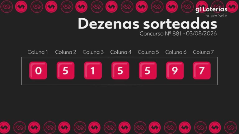 Super Sete hoje: resultado do concurso 881 e números sorteados super-sete-hoje:-resultado-do-concurso-881-e-numeros-sorteados