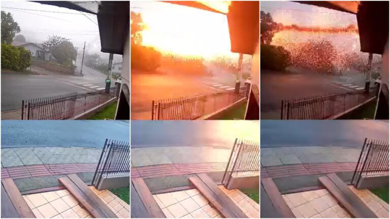 VÍDEO: raio atinge rede elétrica e causa estouro com clarão durante temporal em SC video:-raio-atinge-rede-eletrica-e-causa-estouro-com-clarao-durante-temporal-em-sc