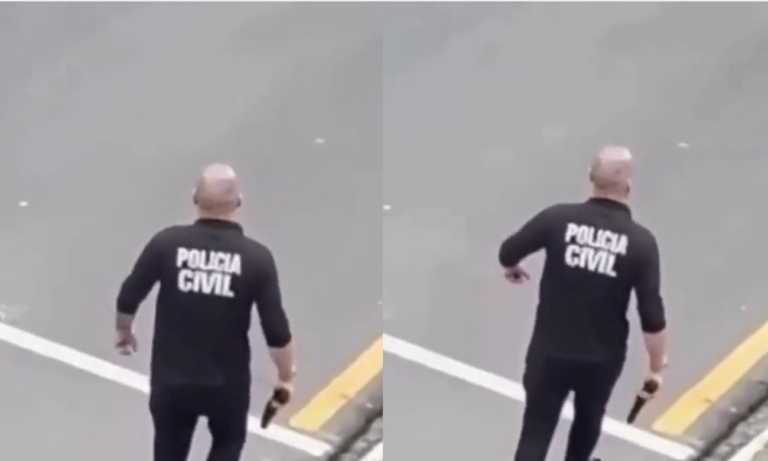 VÍDEO: falso policial usa camisa da corporação e ameaça morador após discussão por cão em SC video:-falso-policial-usa-camisa-da-corporacao-e-ameaca-morador-apos-discussao-por-cao-em-sc