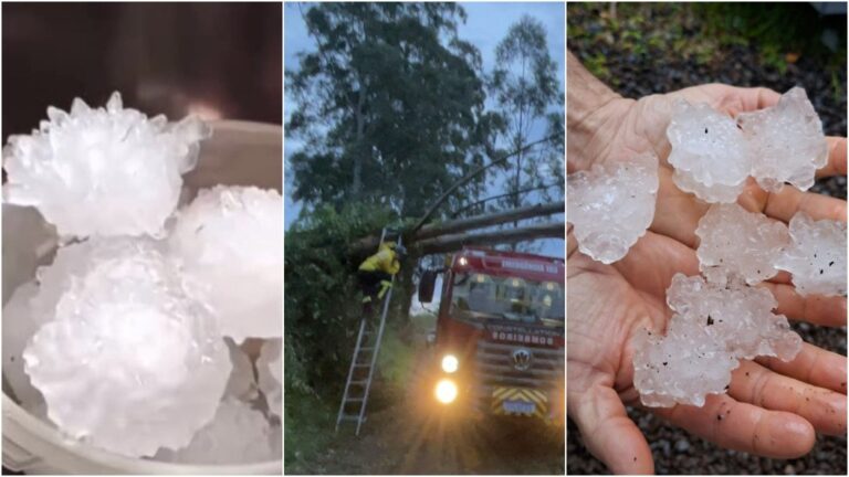 Granizo e vendaval causam estragos em SC; Defesa Civil monitora chance de novos temporais granizo-e-vendaval-causam-estragos-em-sc;-defesa-civil-monitora-chance-de-novos-temporais
