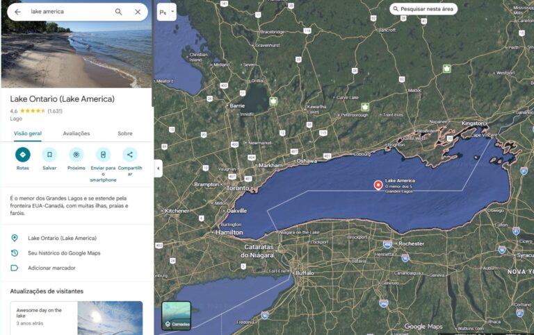 Google Maps muda nome do Lago Ontário para ‘Lago América’ nos EUA após ordem executiva de Trump google-maps-muda-nome-do-lago-ontario-para-‘lago-america’-nos-eua-apos-ordem-executiva-de-trump