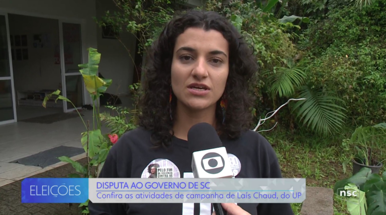 eleicoes-2026-em-sc:-lais-chaud-conversa-com-movimento-de-mulheres-e-panfleta-em-joinville