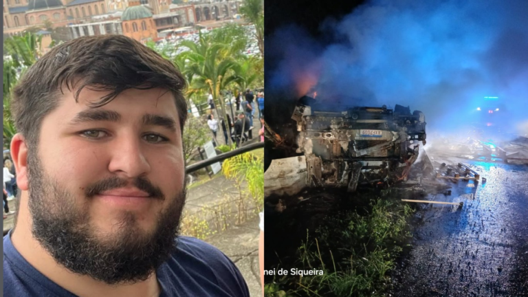 caminhoneiro-de-27-anos-morre-carbonizado-apos-veiculo-capotar-e-pegar-fogo-na-br-280-em-sc