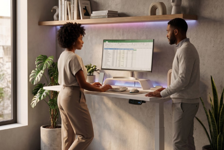 mesa-com-regulagem-de-altura:-como-adaptar-o-home-office-para-duas-pessoas