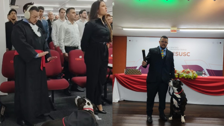 ‘Ele percebeu que eu estava nervoso’: cão de serviço ajuda estudante autista durante formatura; VÍDEO ‘ele-percebeu-que-eu-estava-nervoso’:-cao-de-servico-ajuda-estudante-autista-durante-formatura;-video
