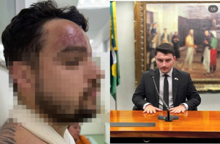 Esposa de homem agredido por assessor de Jair Renan Bolsonaro em SC diz que garrafa quase atingiu filho de 1 ano esposa-de-homem-agredido-por-assessor-de-jair-renan-bolsonaro-em-sc-diz-que-garrafa-quase-atingiu-filho-de-1-ano